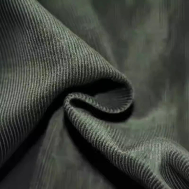 Herren Warmhaltendes Kord-Pullover mit Knopfleiste und Brusttasche Drune