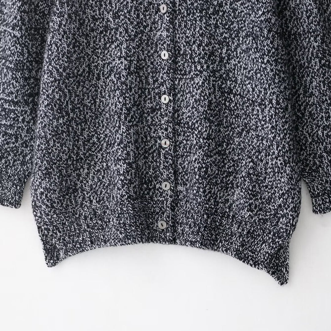 Damen elegante Strickjacke mit Knopfleiste Drune