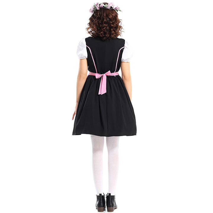 Damen nan traditionelles Dirndlkleid mit dekorativer Schnürung und abnehmbarer Schürze Drune