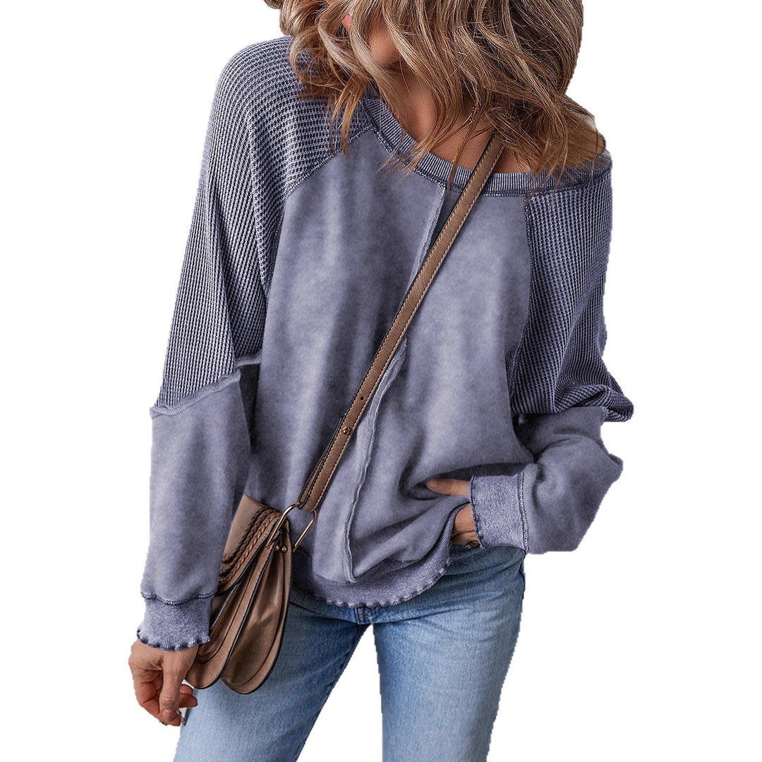 Damen lässiger Oversized-Pullover mit strukturiertem Material und weitem Schnitt Drune