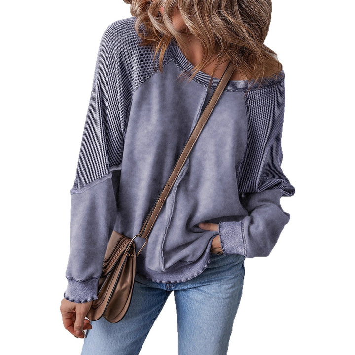 Damen lässiger Oversized-Pullover mit strukturiertem Material und weitem Schnitt Drune
