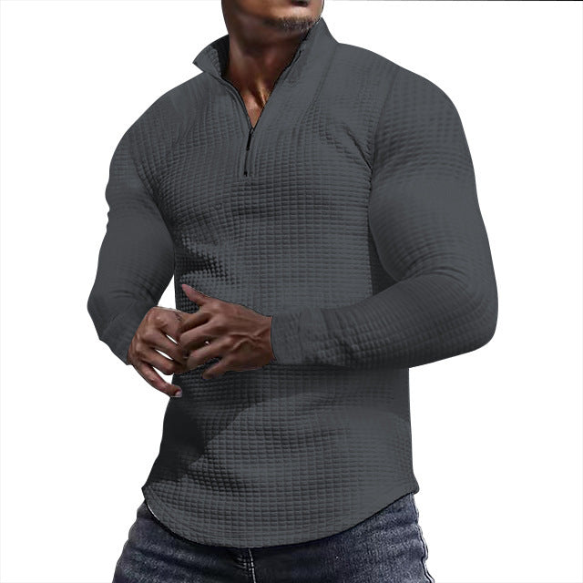 Herren Sportliches Langarmshirt mit strukturierter Oberfläche Drune