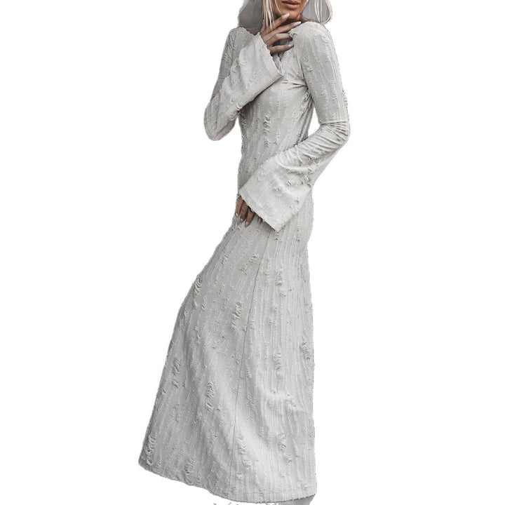 Damen Elegantes Maxikleid mit raffinierten Rüschen- und Ärmeldetails Drune