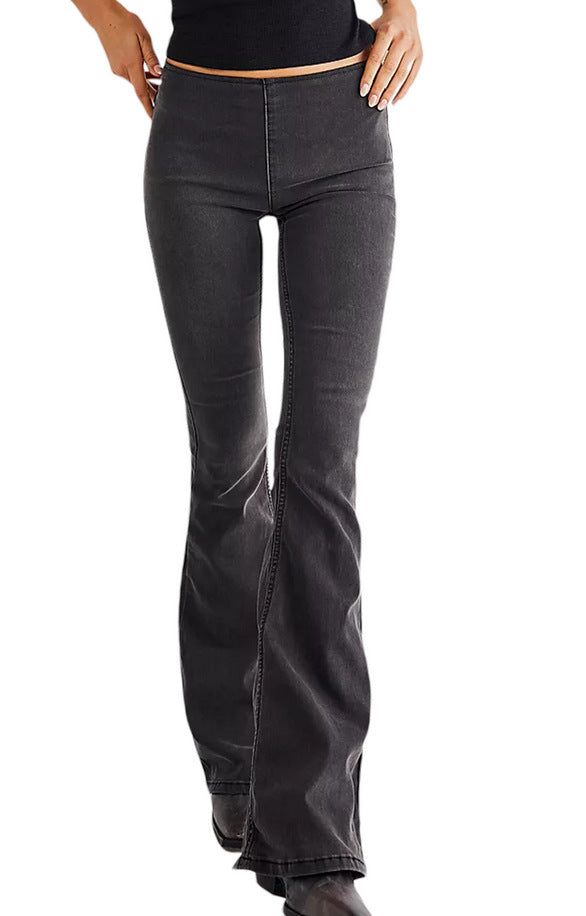Damen Flared Jeans im lässigen Schnitt mit hohem Bund und formschmeichelnder Silhouette Drune