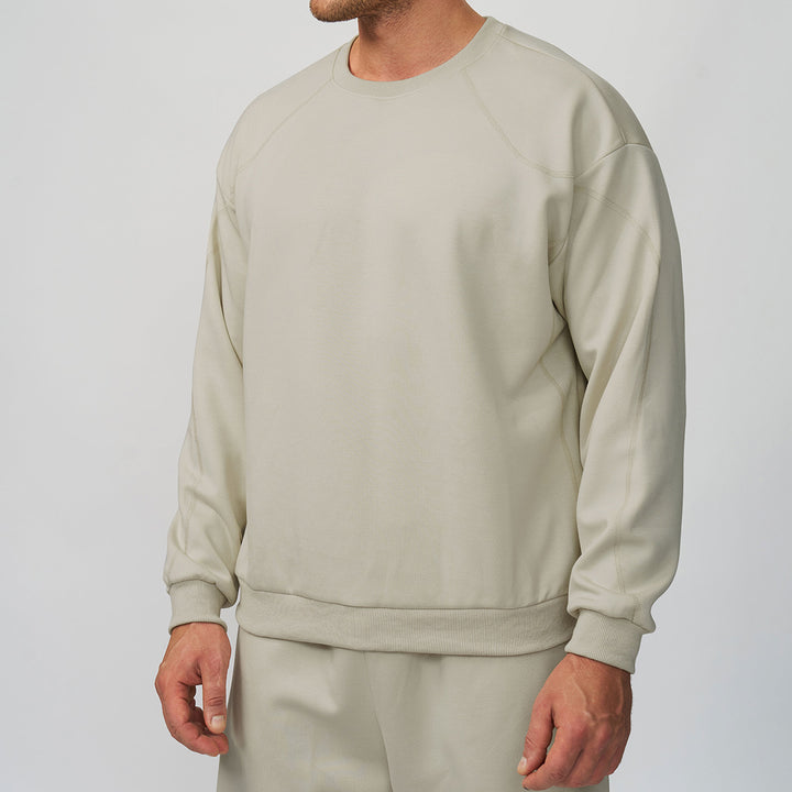 Herren lässiger Sweatshirt mit Rundhalsausschnitt und Raglanärmeln Drune