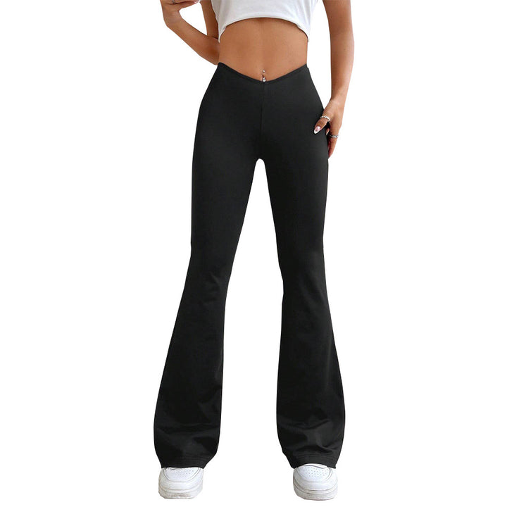 Damen Flared Pants mit hohem Bund und elastischem Material Drune