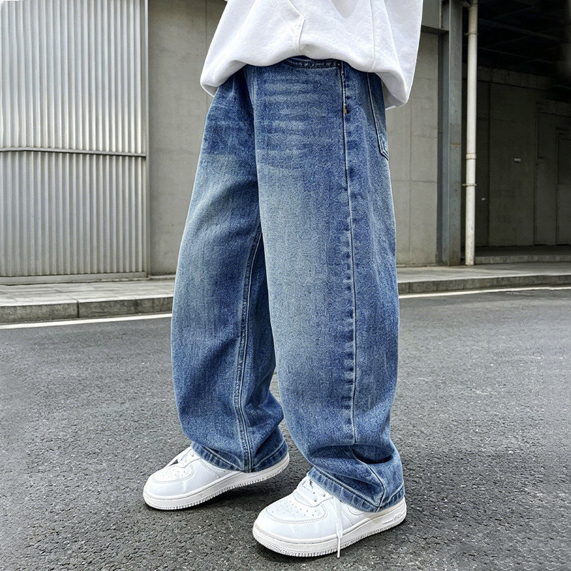 Damen weite Baggy-Jeans aus hochwertigem Denim Drune