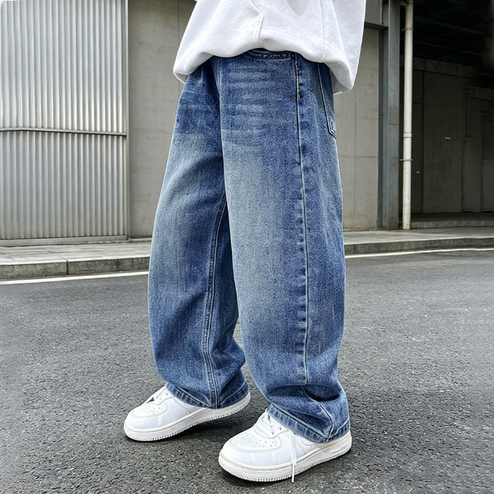 Damen weite Baggy-Jeans aus hochwertigem Denim Drune