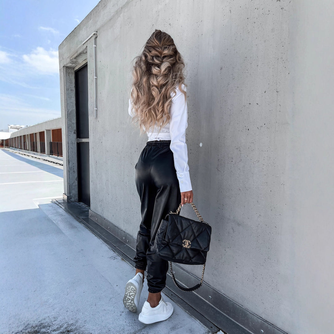 Damen Bequeme Jogginghose mit elastischem Bund und praktischen Taschen Drune