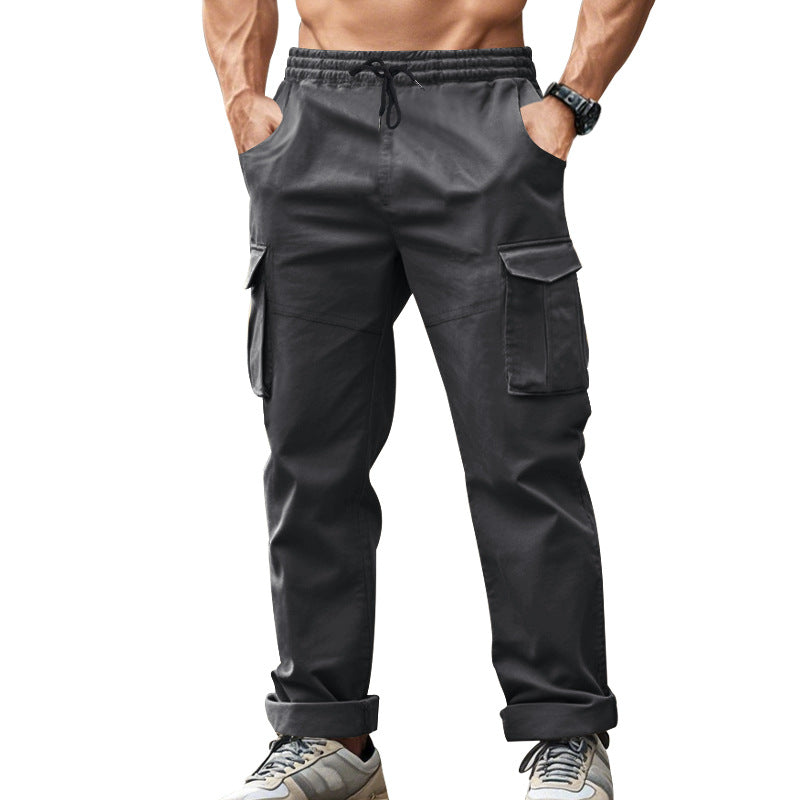 Herren Cargo-Hose mit funktionalen Seitentaschen und elastischem Bund Drune