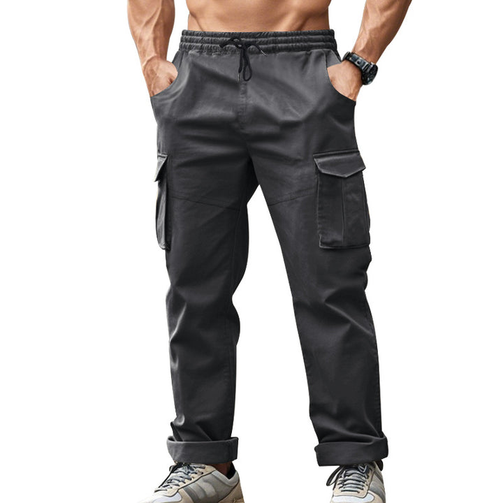 Herren Cargo-Hose mit funktionalen Seitentaschen und elastischem Bund Drune