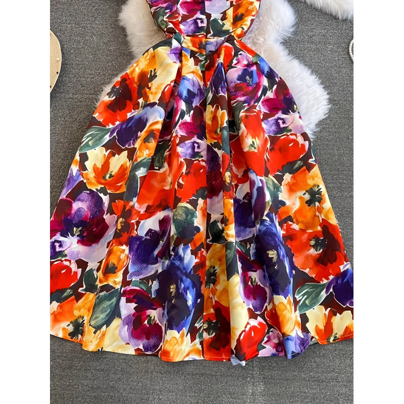 Damen Maxi-Kleid mit floraler Gestaltung und elegantem Schnitt Drune