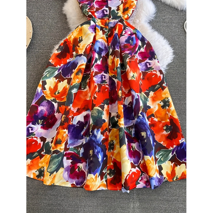 Damen Maxi-Kleid mit floraler Gestaltung und elegantem Schnitt Drune