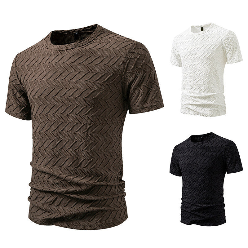 Herren modisches T-Shirt mit strukturiertem Design Drune