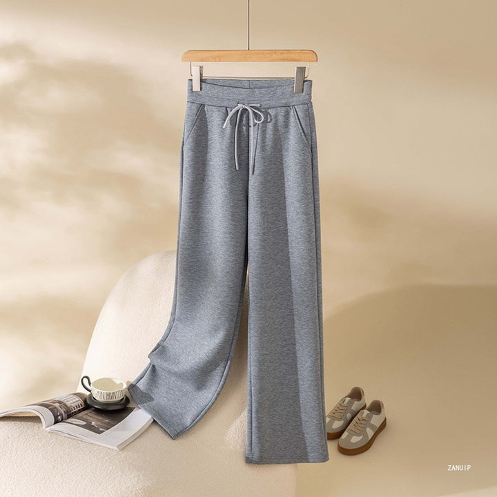 Damen locker sitzende Sporthose mit elastischem Bund und verstellbarem Kordelzug Drune