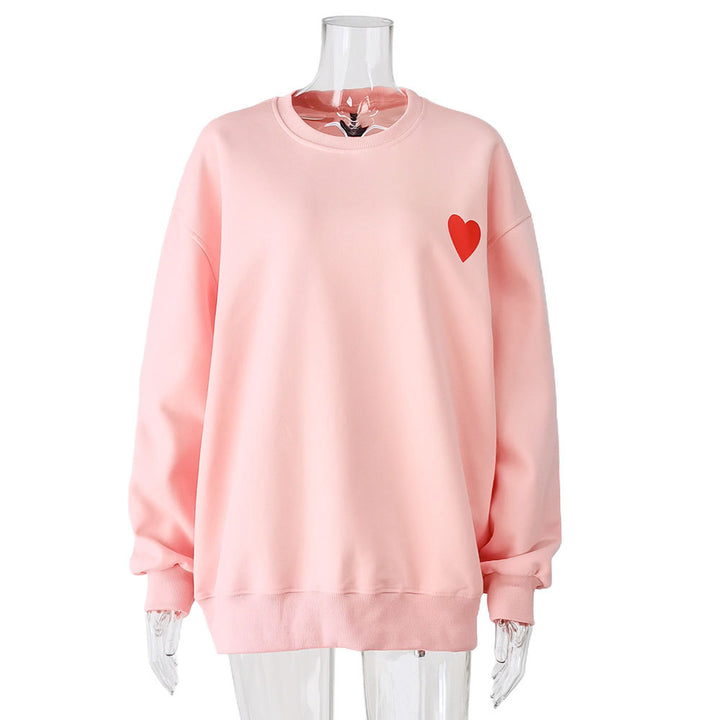 Damen Sweatshirt mit Herz-Detail Drune
