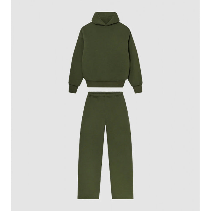 Damen Cozy Sweatshirt- und Hose-Set mit hohem Kragen und lässigem Schnitt Drune
