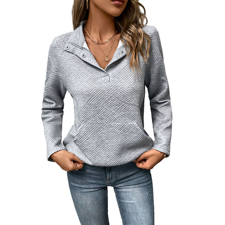 Damen lässiger Kapuzenpullover mit strukturiertem Design und praktischer Kängurutasche Drune