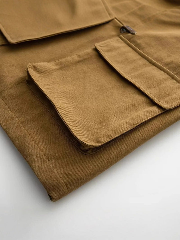 Damen oversized Trenchjacke mit klassischem Stehkragen und praktischen Taschen Drune