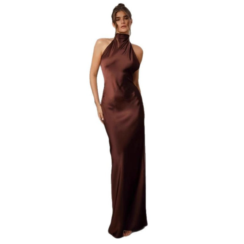 Damen Abendkleid mit elegantem Rückenausschnitt und fließendem Stoff Drune