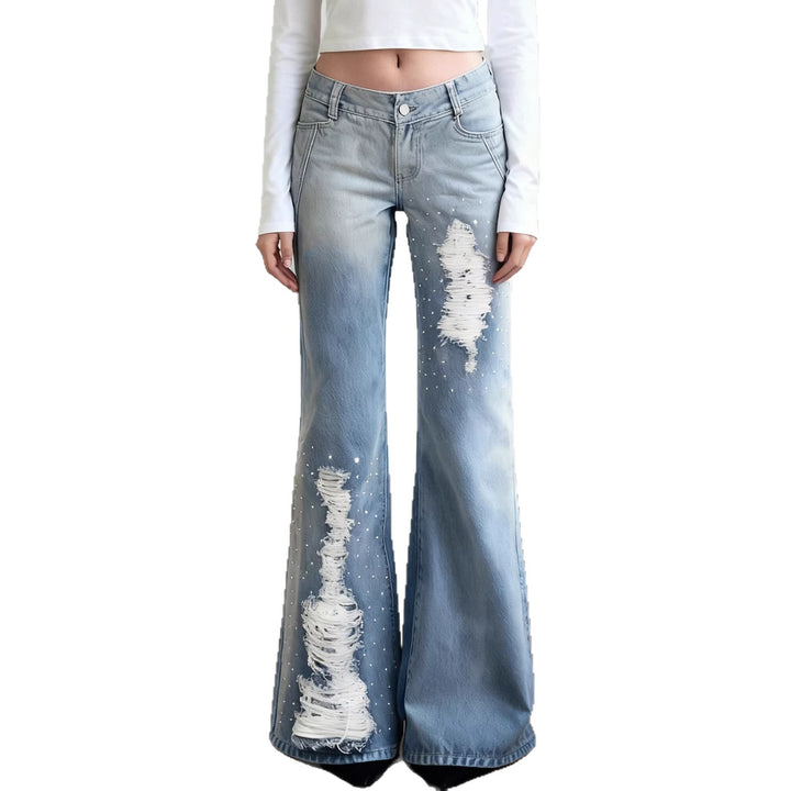 Damen Schlagjeans mit modischen Destroyed-Details und komfortablem Sitz Drune