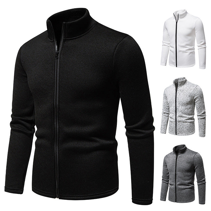 Herren Fleecejacke mit Stehkragen und durchgehendem Reißverschluss Drune