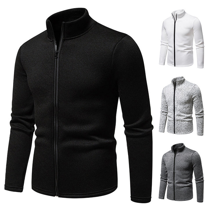 Herren Fleecejacke mit Stehkragen und durchgehendem Reißverschluss Drune