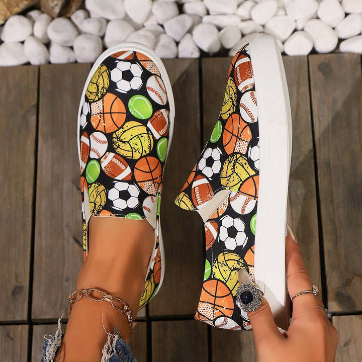 Damen Freizeit-Sneaker mit sportlichem Motiv Drune