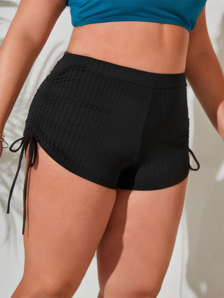 Damen Sportliche Badeshorts mit Raffungen Drune
