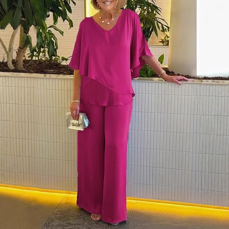 Damen Jumpsuit mit elegantem Layering und großzügigem Schnitt Drune