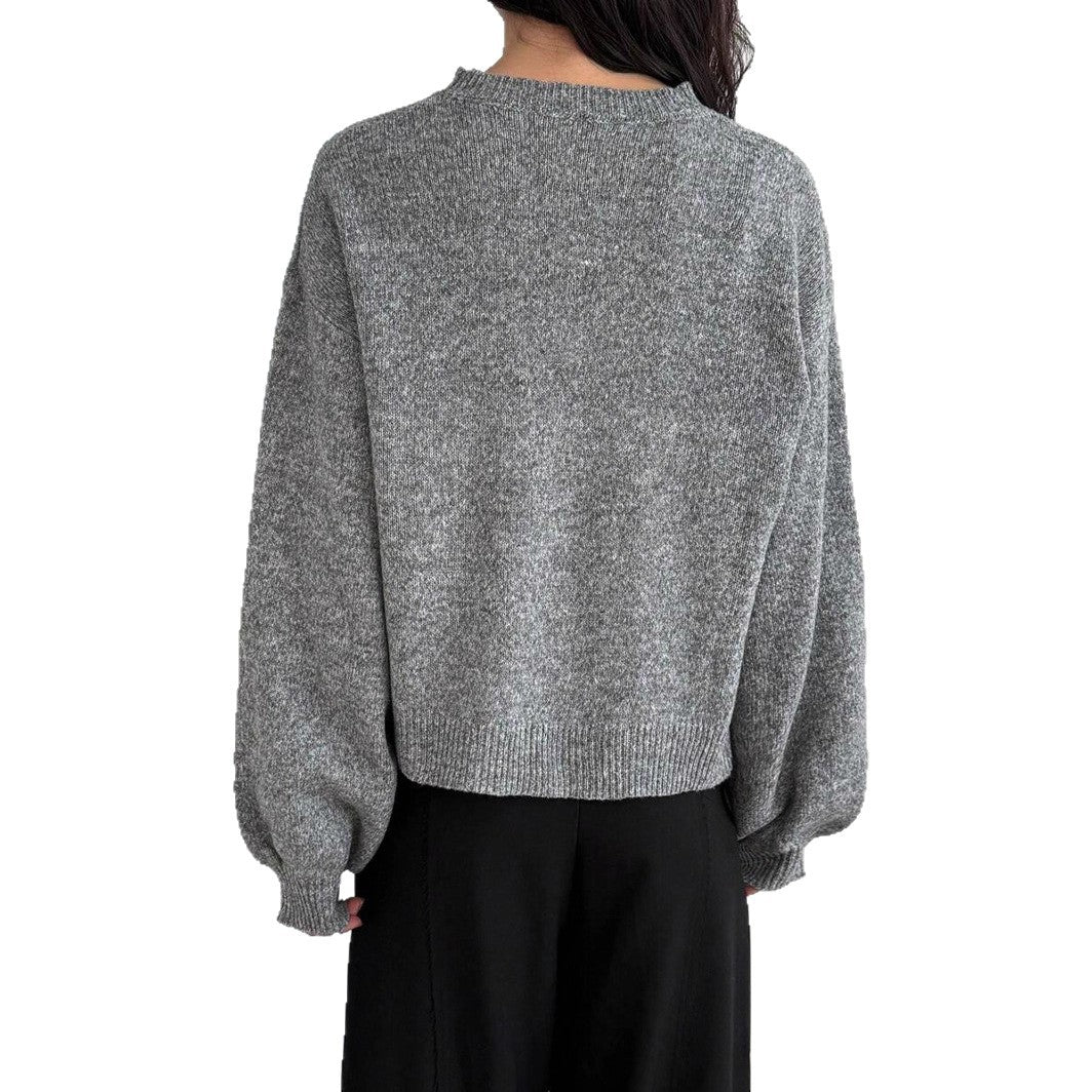 Damen kuscheliger Strickpullover mit dekorativem Schleifenmotiv Drune