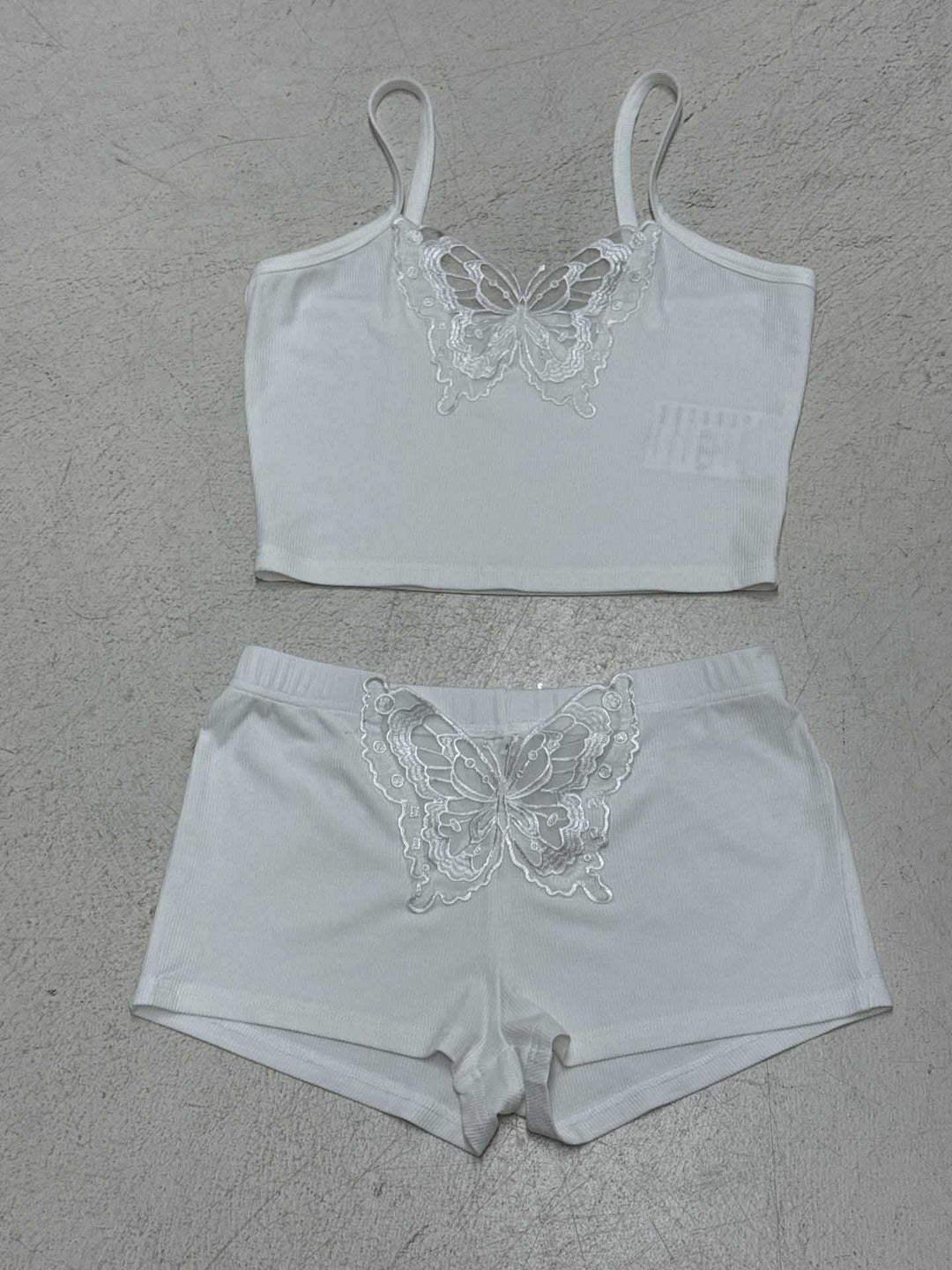 Damen Spitzenwäsche-Set mit Schmetterlingsmuster Drune