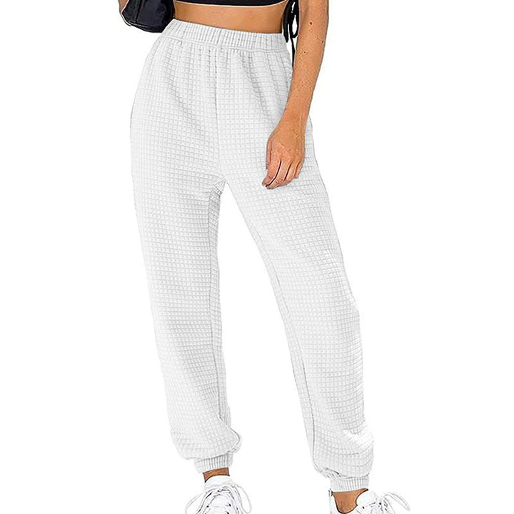 Damen Waffelpique Jogginghose mit elastischem Bund Drune