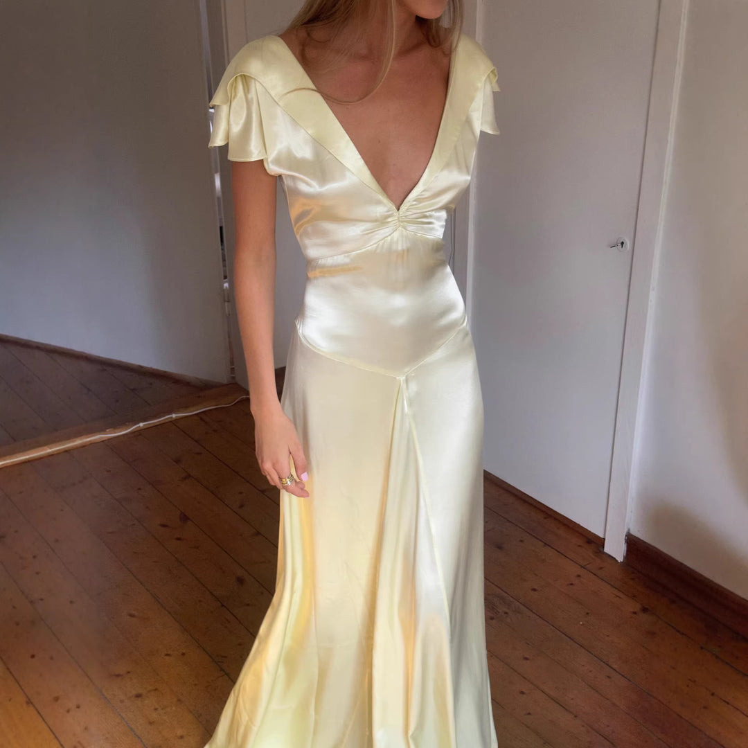 Damen Elegante und fließende Satin-Jumpsuit Drune