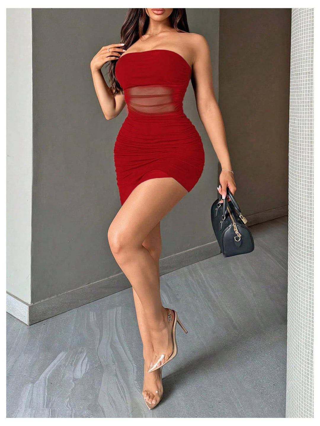 Damen figurbetontes Partykleid Drune