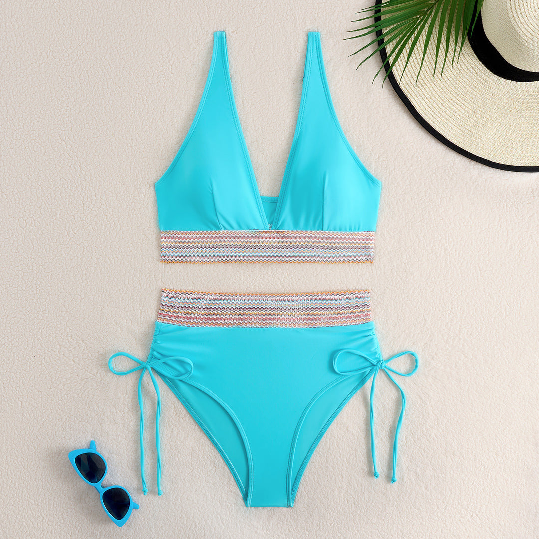 Damen Hochtailliertes Bikini-Set mit trendigen Schnürdetails Drune