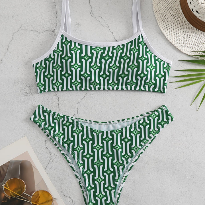 Damen Bikini-Set mit verträumtem geometrischem Muster Drune