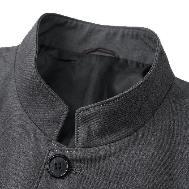 Herren modische Übergangsjacke mit hohem Kragen und elastischen Bündchen Drune