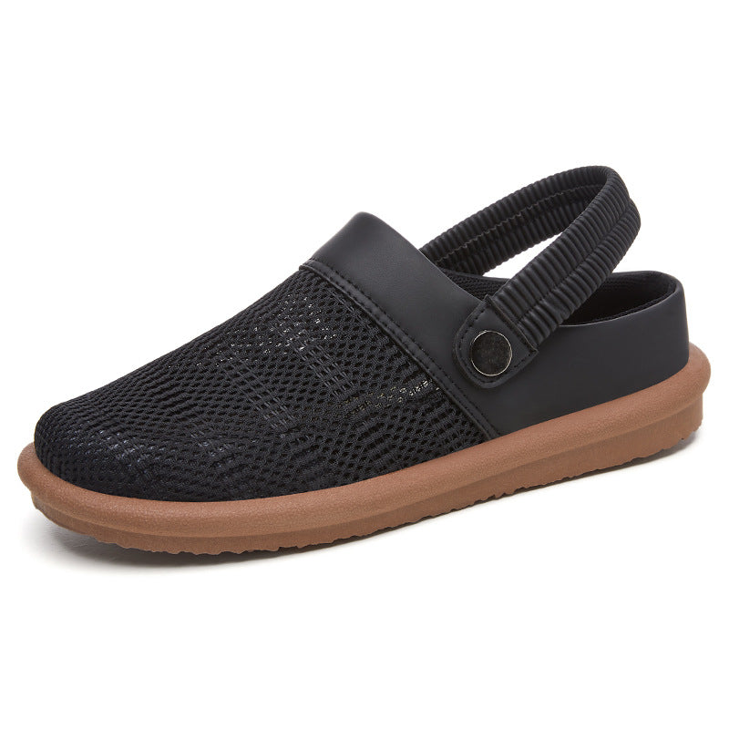Damen nan atmungsaktive Netzgewebe Clog-Slipper mit elastischem Fersenriemen und dämpfender EVA-Sohle Drune