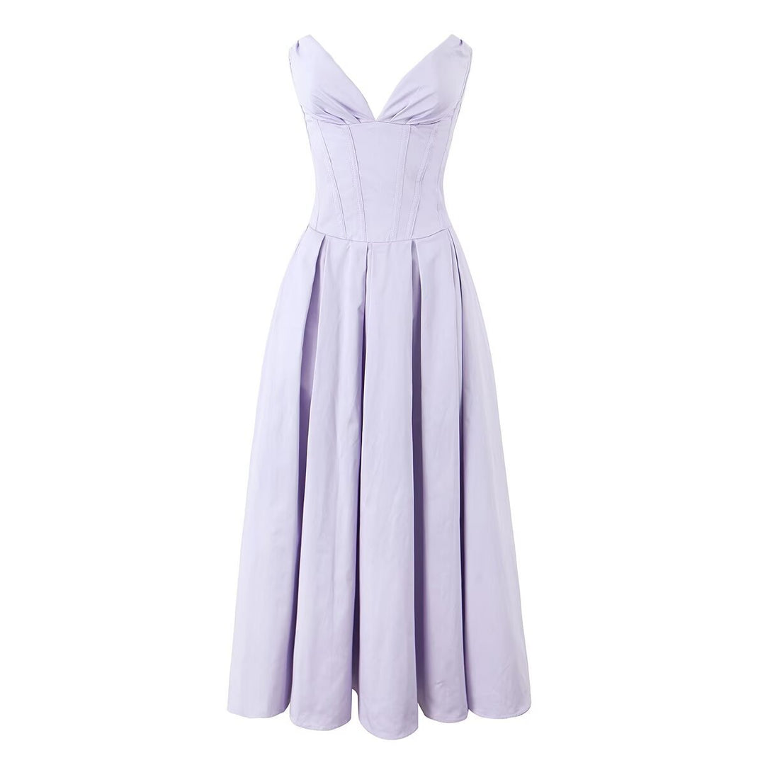Damen Abendkleid mit herzförmigem Ausschnitt und fließendem Rock Drune