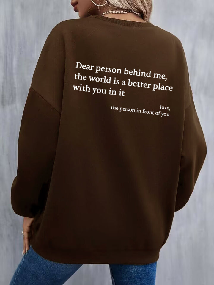 Damen Sweatshirt mit inspirierendem Schriftzug Drune