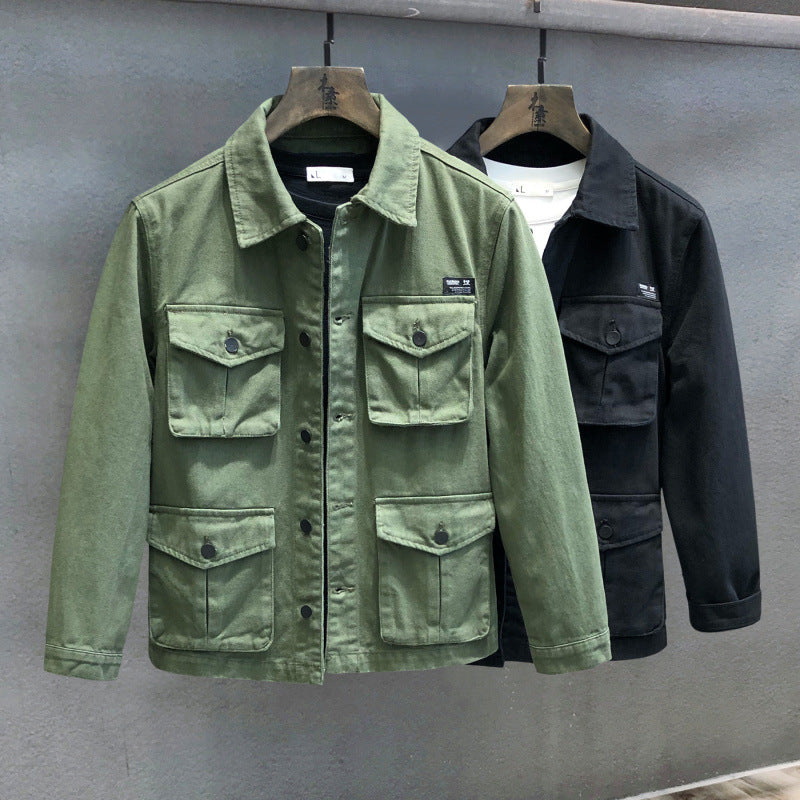 Herren vielseitige Utility-Jacke mit zahlreichen Funktionstaschen Drune