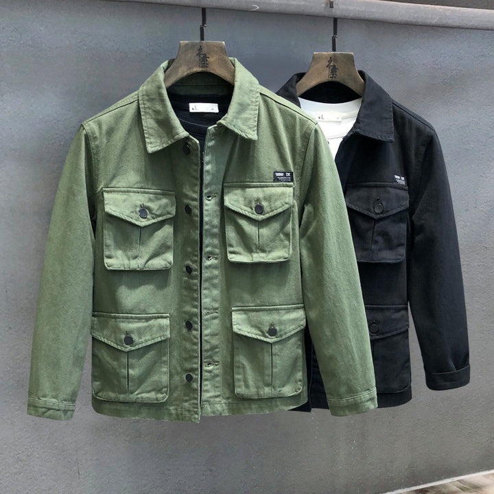 Herren vielseitige Utility-Jacke mit zahlreichen Funktionstaschen Drune