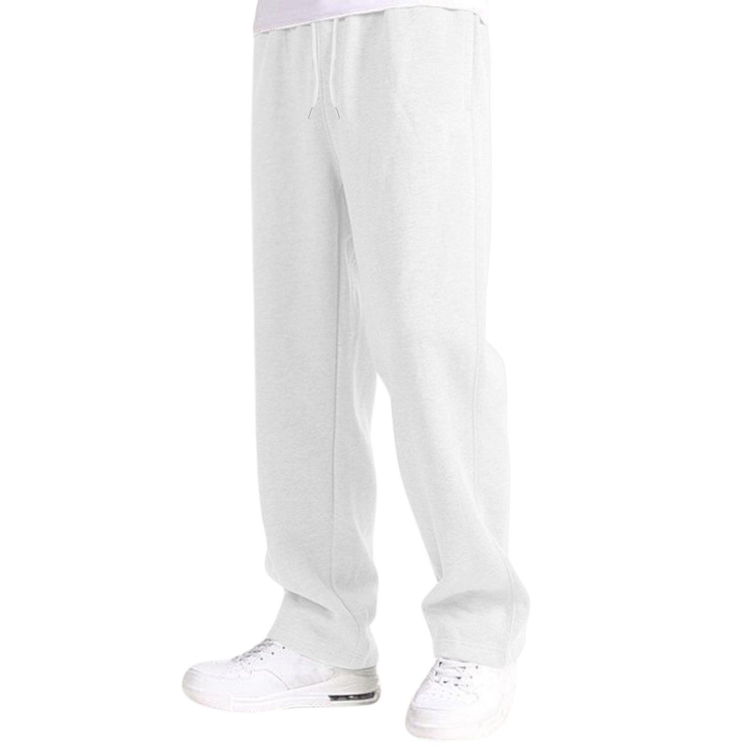 Herren nan Relaxed-Fit Sweatpants mit geradem Bein Fleece-Innenfutter und elastischem Kordelbund Drune