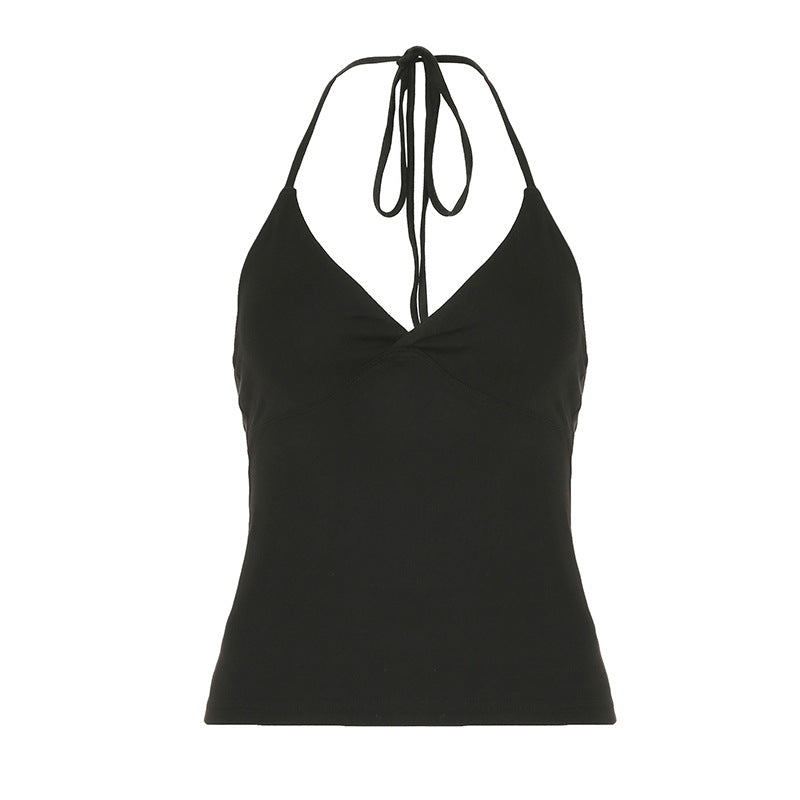 Damen Spaghetti-Trägershirt mit raffinierten Knotendetails Drune