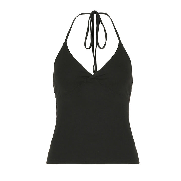 Damen Spaghetti-Trägershirt mit raffinierten Knotendetails Drune
