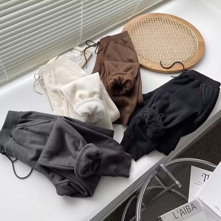Damen bequeme und stylische Jogginghose mit verstellbarem Bund Drune