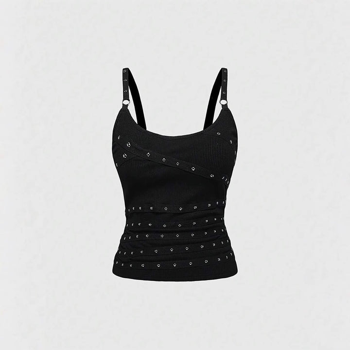 Damen Raffiniertes Top mit Elastananteil und funkelnden Details Drune