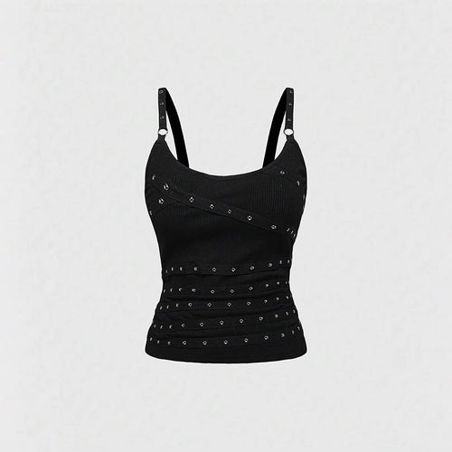 Damen Raffiniertes Top mit Elastananteil und funkelnden Details Drune