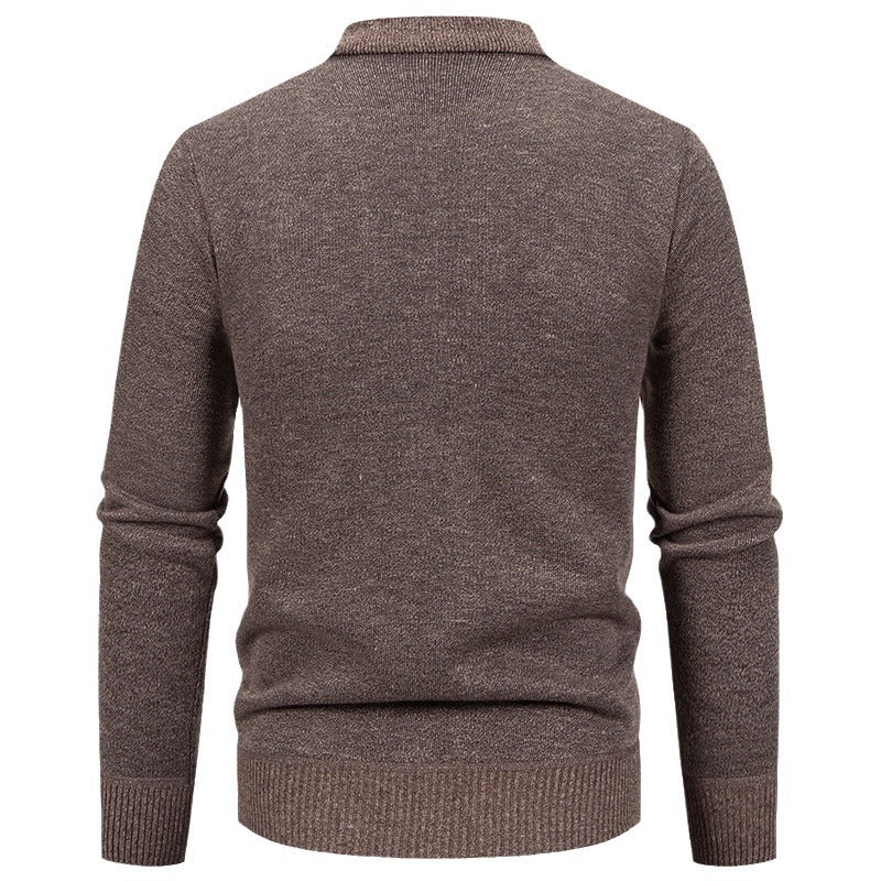 Herren stilvolle Strickjacke mit modernem Karomuster und praktischen Taschen Drune